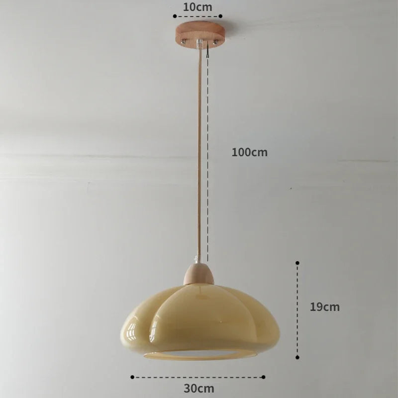 DecorBites™ Glass Pumpkin Chandelier for Restaurant Balcony and Bedroom Lighting