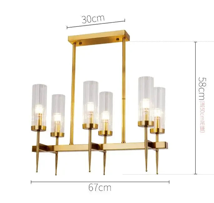 DecorBites™ Gold Plated Nordic Living Room LED Chandelier | Luxury Hanging Pendant Lighting