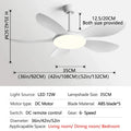 DecorBites™ Black DC Ceiling Fan Light Strong Wind Indoor Electric Fan 2023