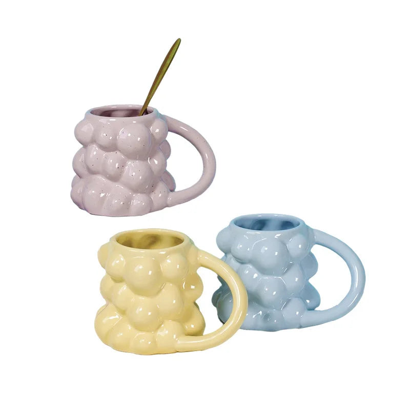 DecorBites™ Grape Ceramic Mug: Cute, High Value, Office & Home Milk Cup, Women's Gift.
