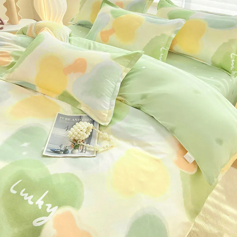 DecorBites™ Cute Pattern Duvet Cover | Super Soft Comforter Cover for Single/Double Bed