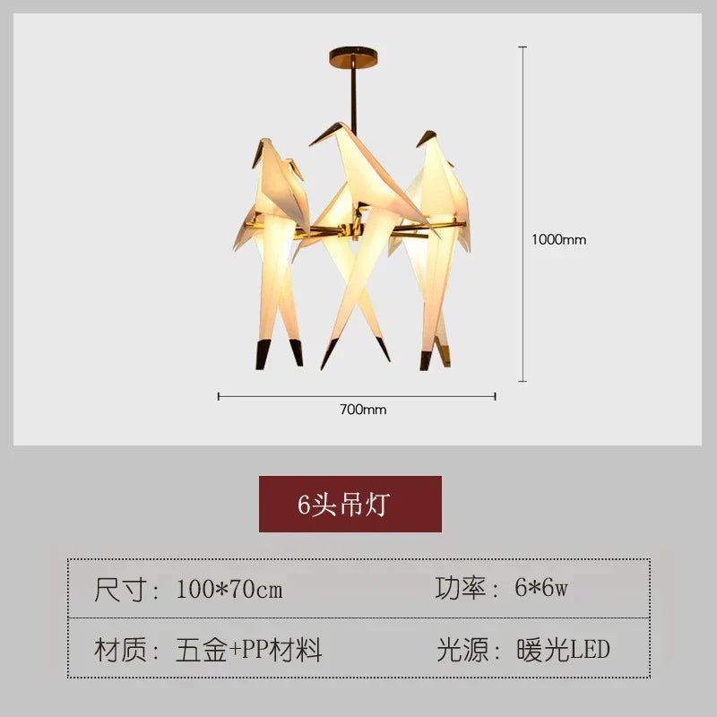 DecorBites™ Bird Design LED Hanging Chandelier for Dining and Living Spaces