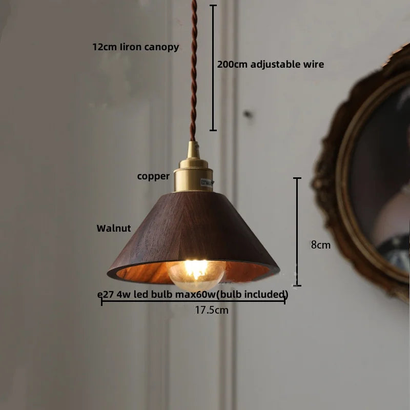 DecorBites™ Glass LED Pendant Lamp Copper Socket for Dining Living Room Decor