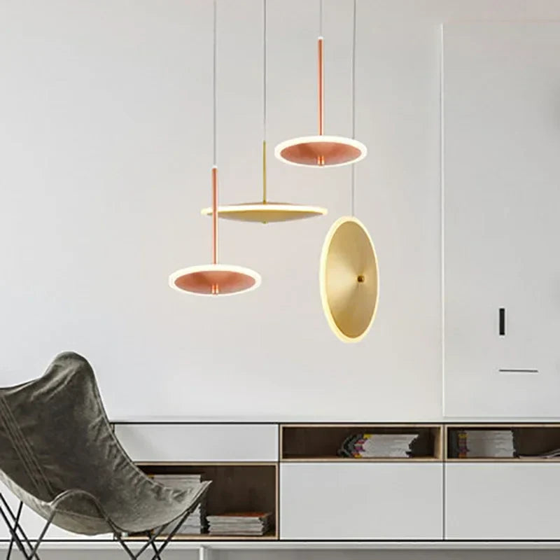 DecorBites™ Gold LED Pendant Ceiling Light for Home Decor & Kitchen Island