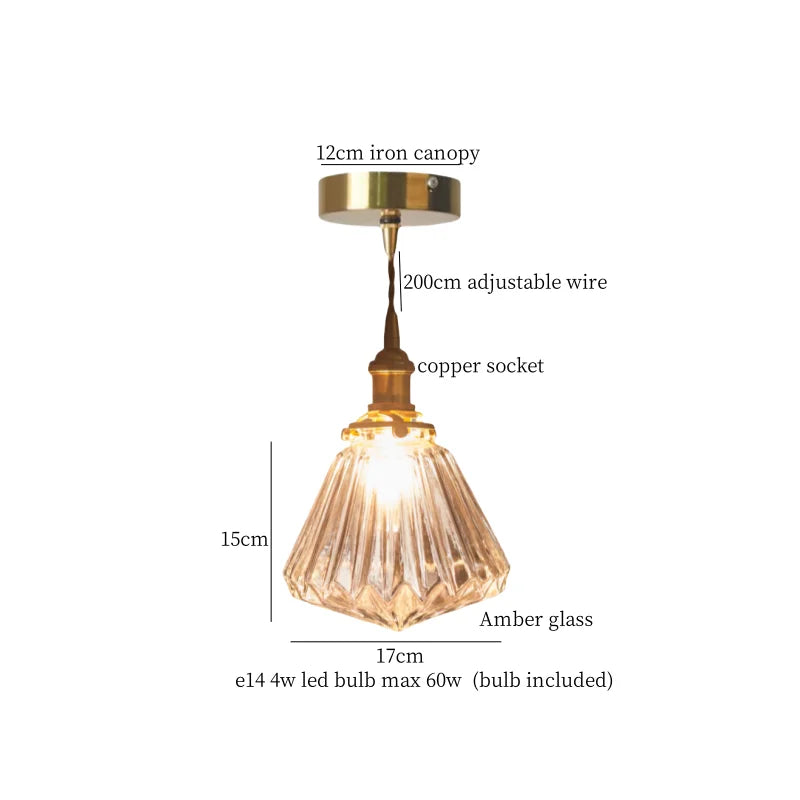 DecorBites™ Glass Pleats LED Pendant Lights for Home and Commercial Spaces