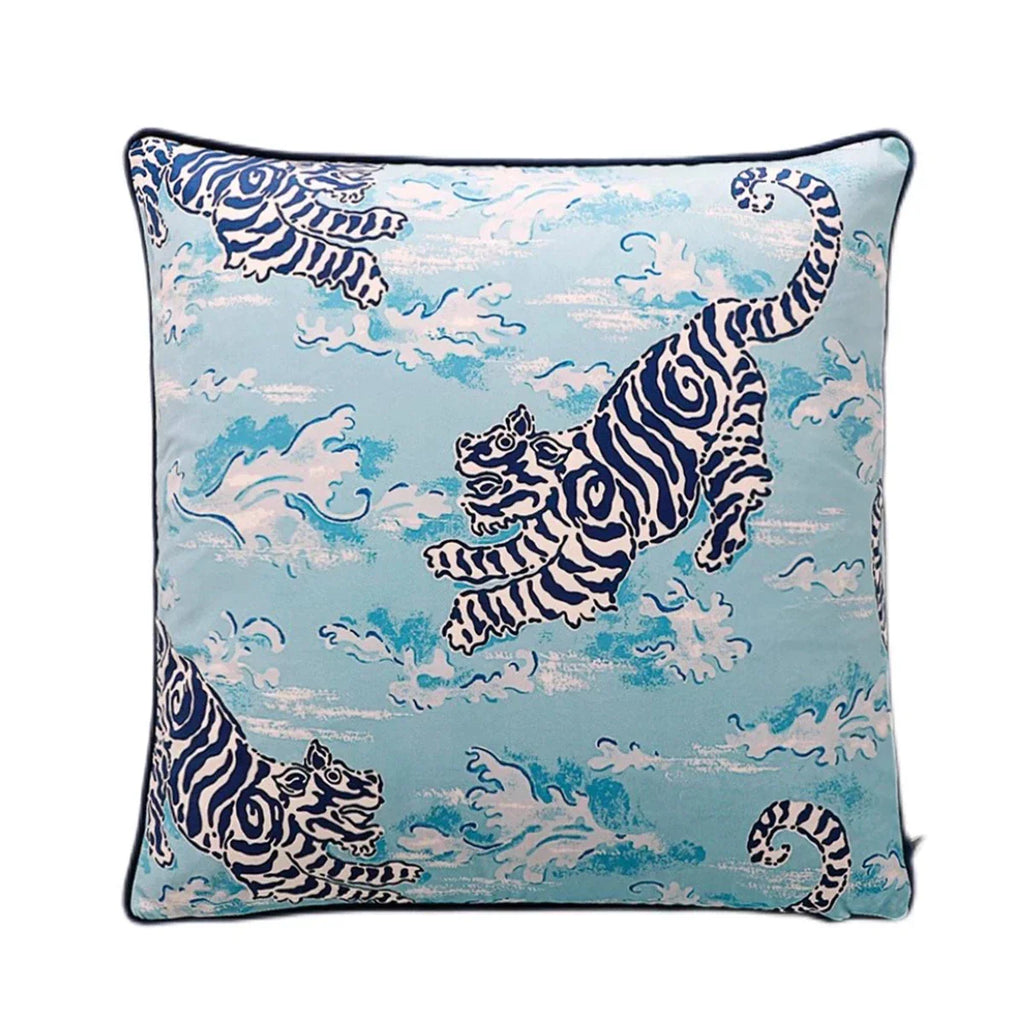 DecorBites™ Handmade Lumbar Pillow Case Lion Dog Floral Decorative Cover