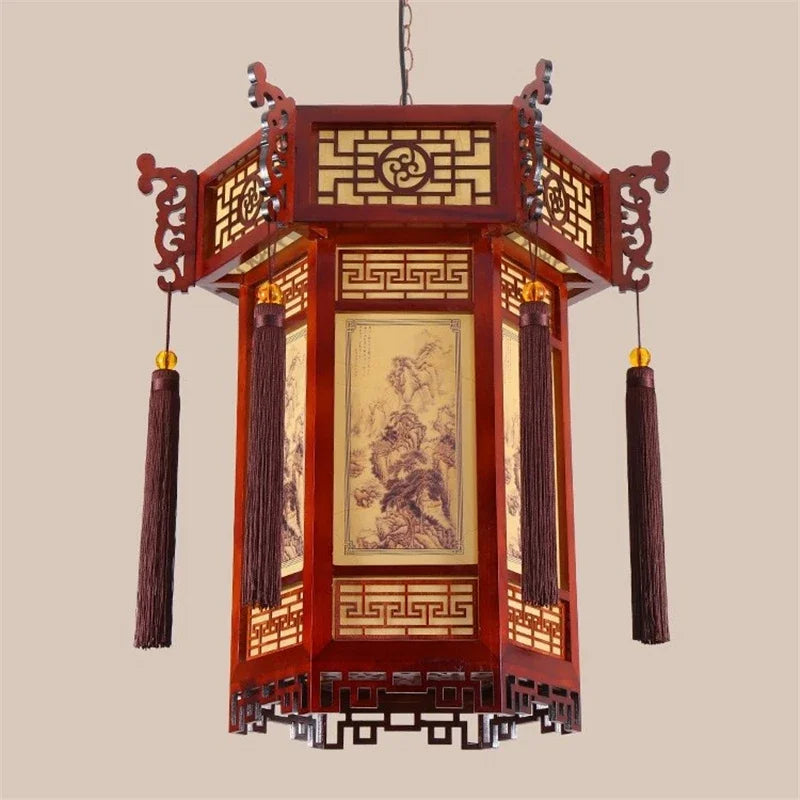 DecorBites™ Bamboo Lantern Pendant Lights: Classical Beauty for Living or Dining Room Decor