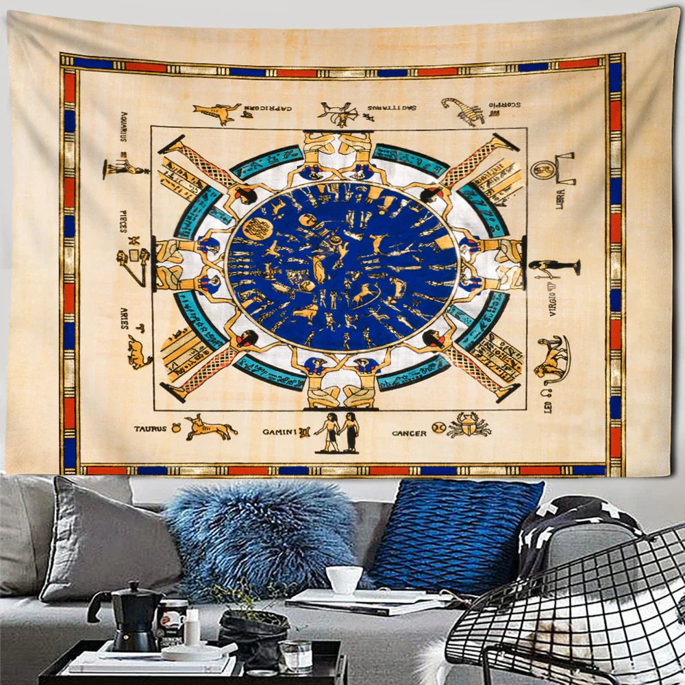 DecorBites™ Egyptian Pharaoh Tapestry Wall Hanging - Boho Hippie Home Decor