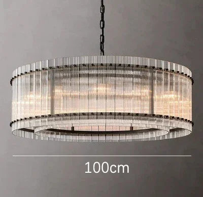 DecorBites™ Gold Double Layer Ring Crystal Pendant Light for Elegance in Every Room