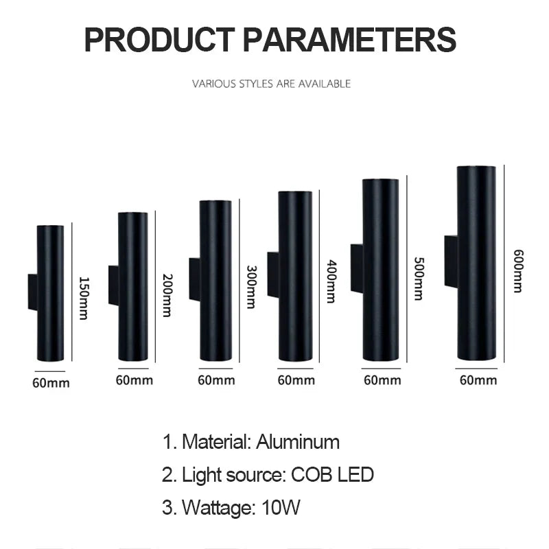DecorBites™ LED Aluminum Wall Lamp for Indoor Lighting Decor in Living Room, Bedroom, Dining & Bedside.