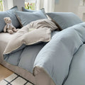 DecorBites™ Cotton Edge Embroidery Bedding Set for Autumn/Winter