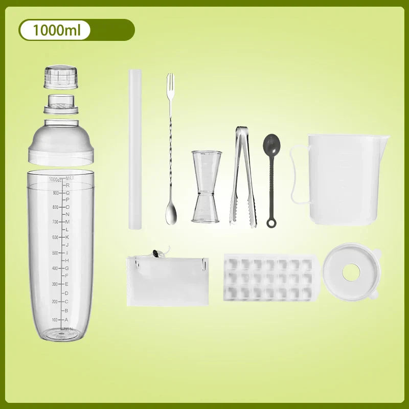 DecorBites™ Cocktail Shaker: Bartender's Beverage Mixer for Champagne & Cocktails