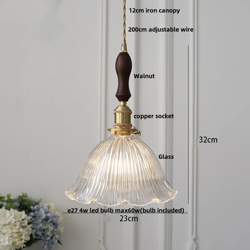 DecorBites™ Glass LED Pendant Light Fixture for Modern Home Decor