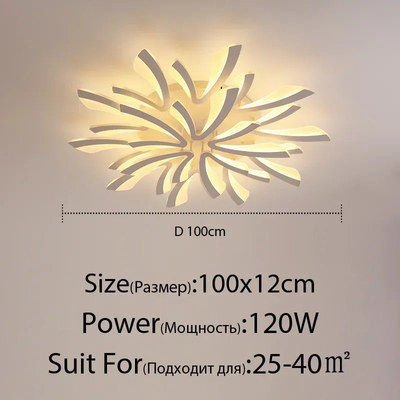 DecorBites™ LED Ceiling Chandelier with Remote Control for Home Décor