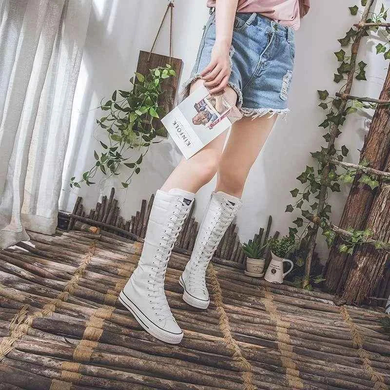 High Top Canvas Sneakers for Women