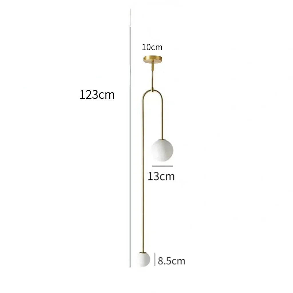 DecorBites™ Double Head Glass Ball Pendant Light for Hotel Bedroom & Bathroom