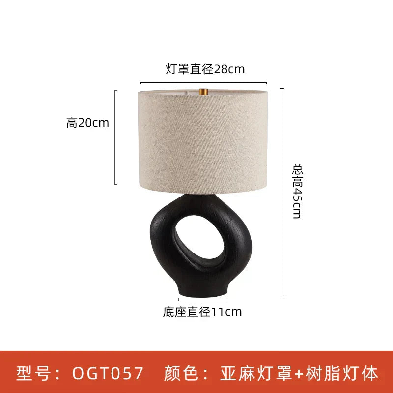 DecorBites™ Japanese Wabisabi Table Lamp E27 Living Room Bedroom Decor Lighting