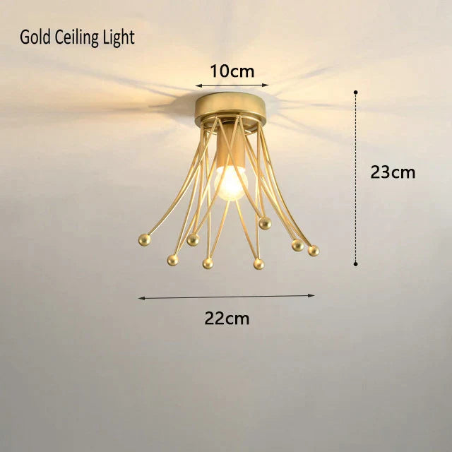 DecorBites™ Gold Crown Ceiling Light for Hallway, Aisle, Kitchen Island