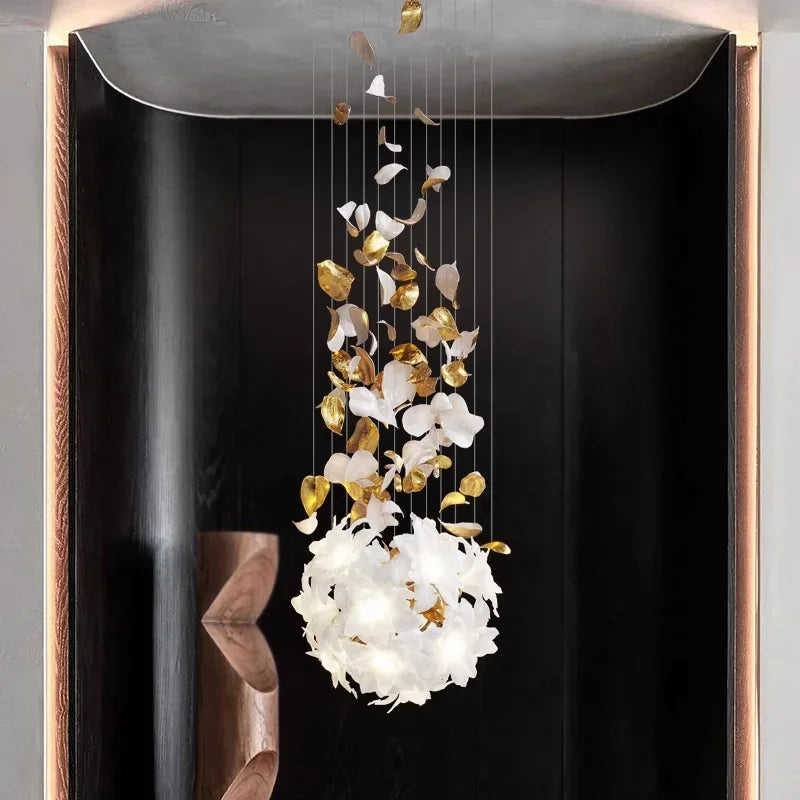 DecorBites™ Crystal Flower Luxury Chandelier for Home Decor