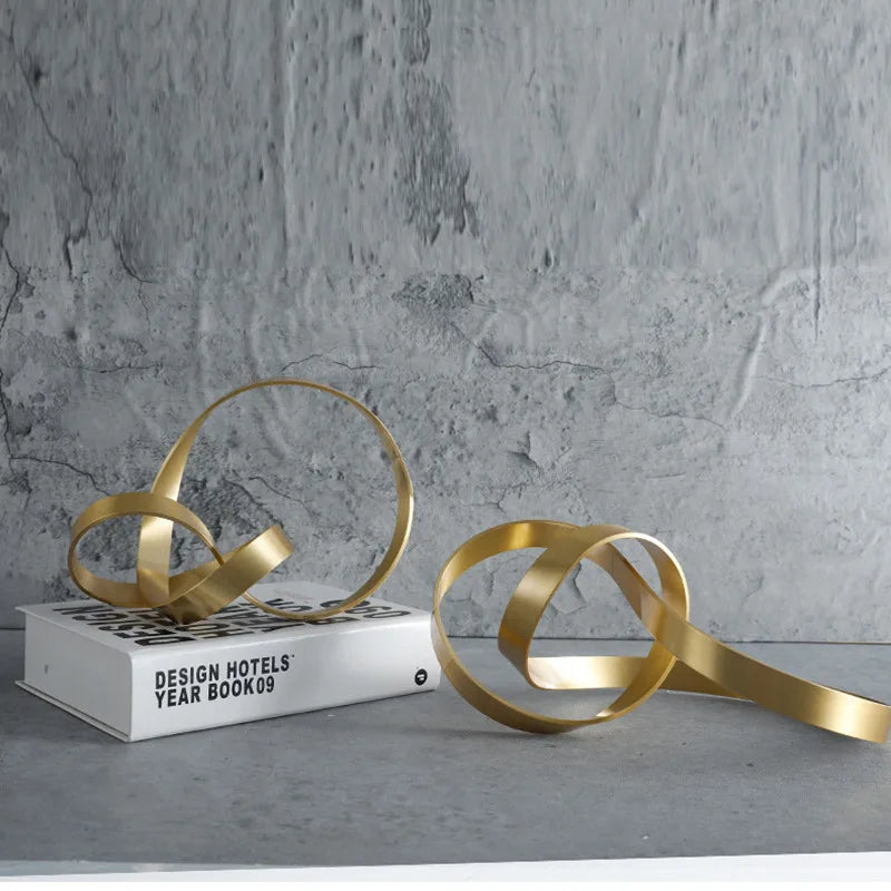 DecorBites™ Gold Rope Knot Metal Figurine Home Decor Accessory