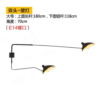 DecorBites™ Industrial Spider Serge Mouille Ceiling Lamp Black LED E27 Lighting