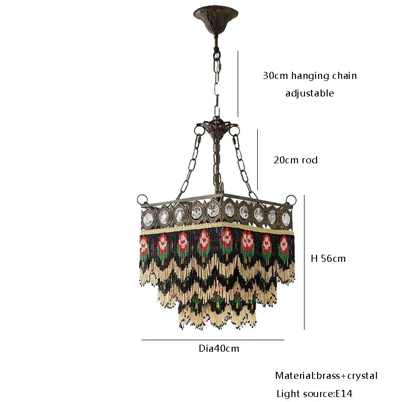 DecorBites™ French Brass Crystal Ceiling Chandelier | Classic European Hanging Lamps