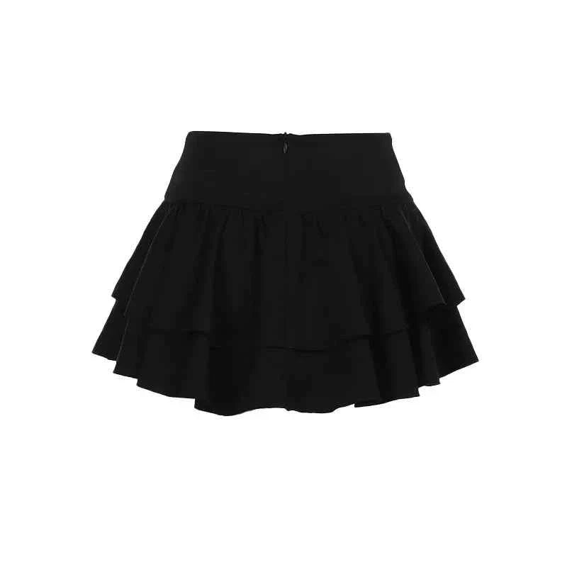 Lace Cross Mini Skirt Y2k Grunge