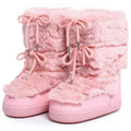 Faux Fox Fur Snow Boots Furry Warm Cotton Boots Female Outdoor Ski Boots