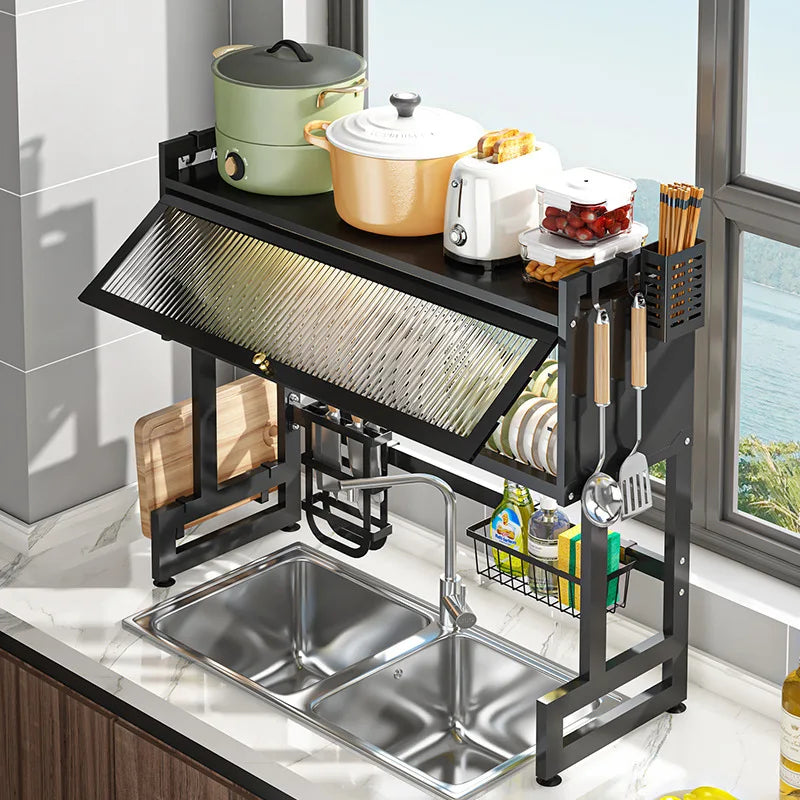 DecorBites™ Kitchen Cabinet Organizer Shelf for Sink Seasoning Tableware Storage
