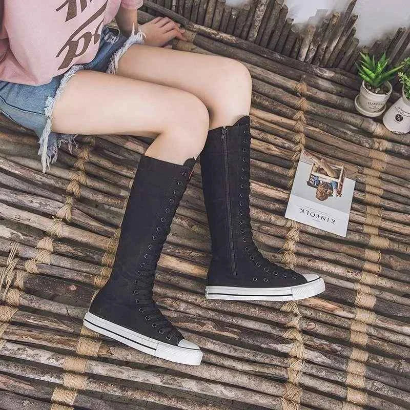 High Top Canvas Sneakers for Women