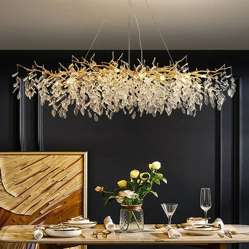 DecorBites™ Crystal Pendant Chandelier LED Lighting for Luxury Modern Interior Decoration