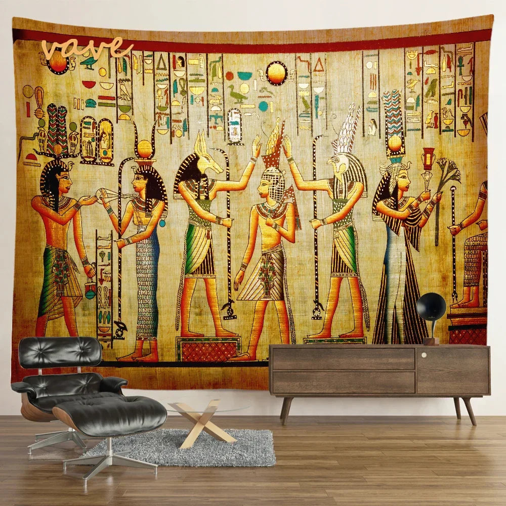 DecorBites™ Egyptian Mandala Tapestry Wall Hanging for Bohemian Hippie Room Decor