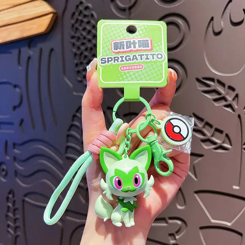 Genuine Pokemon Keychain: Scented Anime Figure Pendant