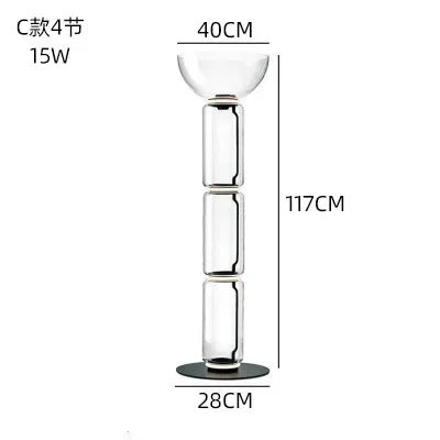 DecorBites™ Glass LED Floor Lamp: Modern Nordic Design for Living Room and Bedroom Decor