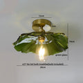 DecorBites™ Green Glass LED Ceiling Light Modern Iron Copper Lampara Techo for Home Decor