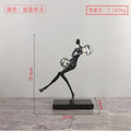 DecorBites™ Golden Man Dancing Crystal Ball Acrobatic Sculpture Figure for Home Decor