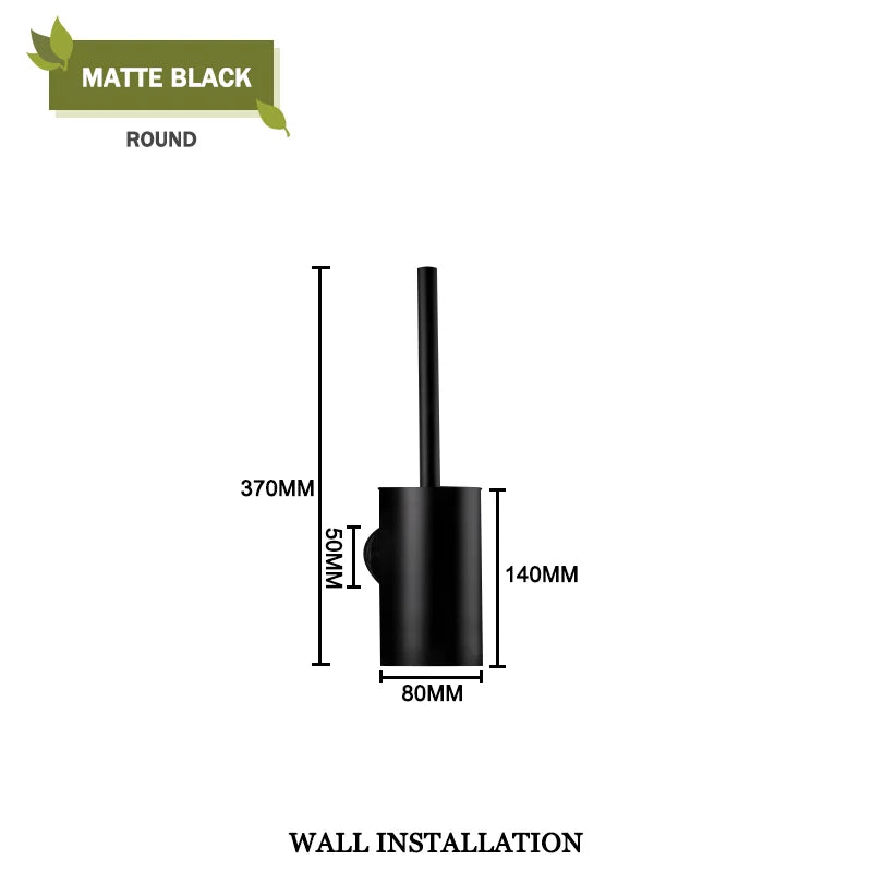 DecorBites™ Gold Toilet Brush Set with Wall Mount Holder
