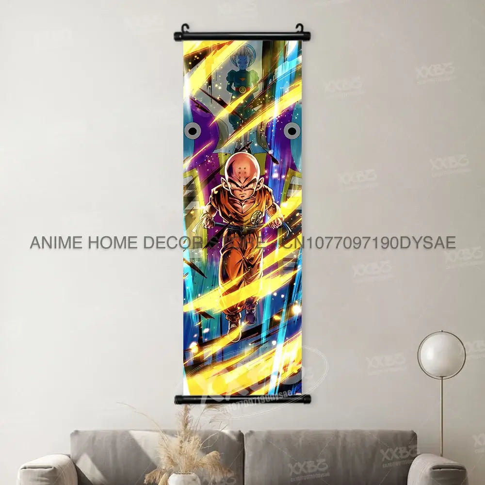 Dragon Ball Posters: Goku & Vegeta Hanging Scroll Wall Art