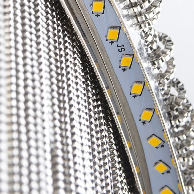 DecorBites™ Gold Chain Chandelier with Remote Control - Modern LED Pendant Light for Home Décor
