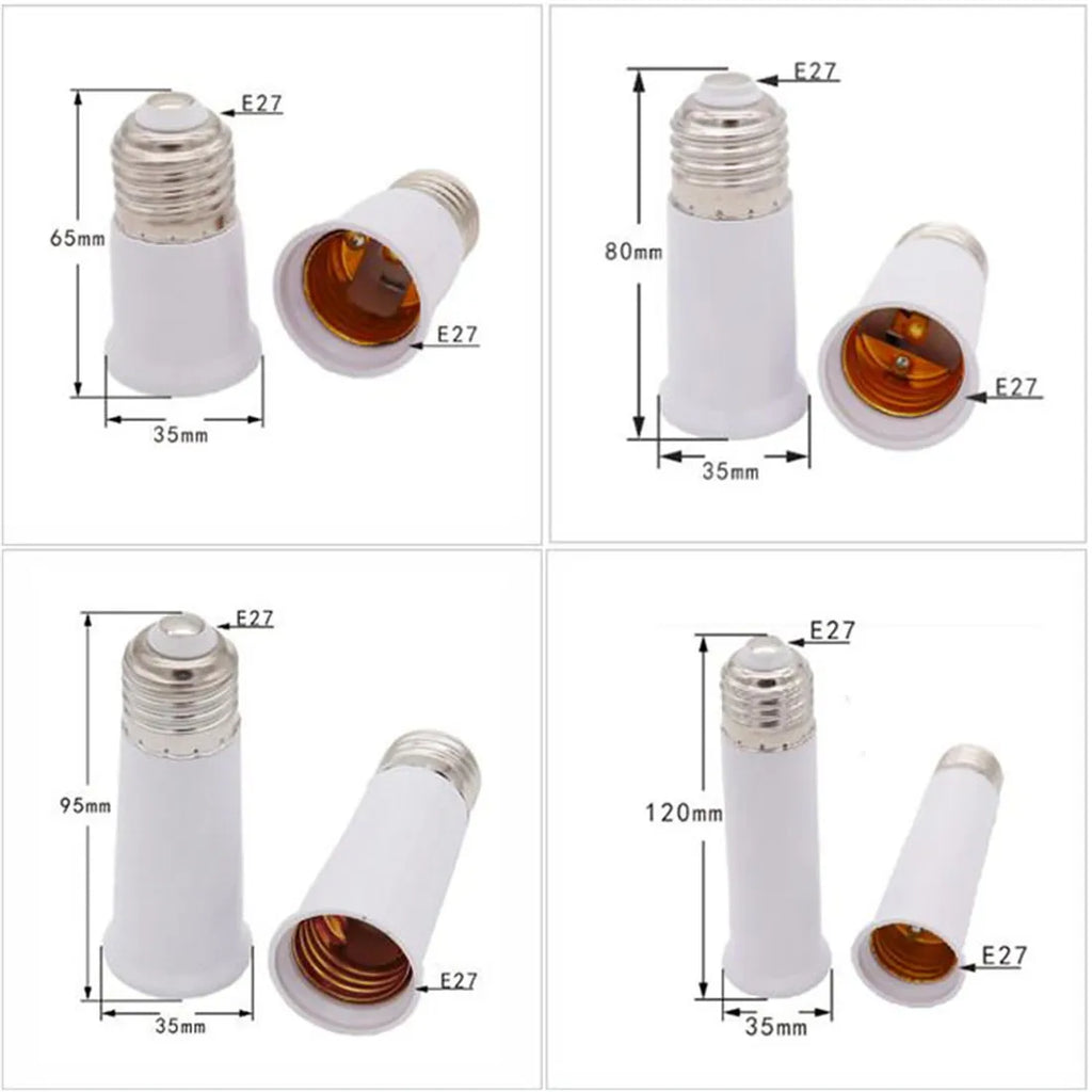 DecorBites™ E27 to E27 Socket Extender Medium Base Lamp Adapter
