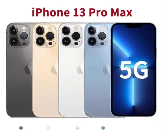 (Refurbished) Original iPhone 13 Pro Max Unlocked 128GB 256GB 512GB ROM A15 IOS Face ID NFC  6.7"