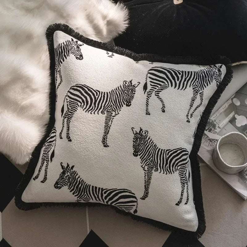 DecorBites™ Geometric Jacquard Pillow Cover Set – Elegant Home Decor Essential