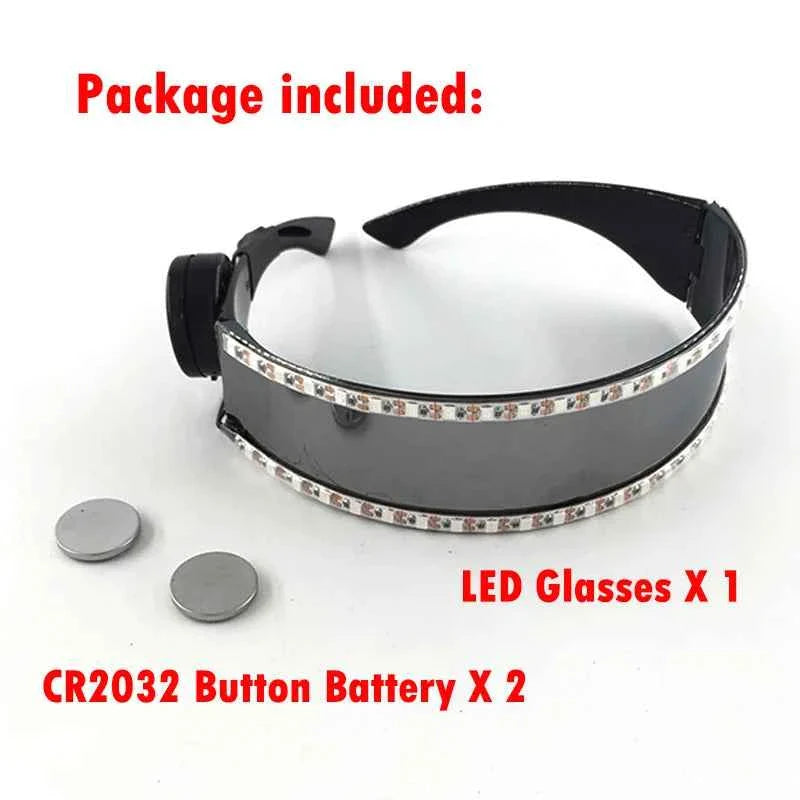 Cyberpunk Futuristic Luminous Rave Goggles LED glowing glasses Accessories