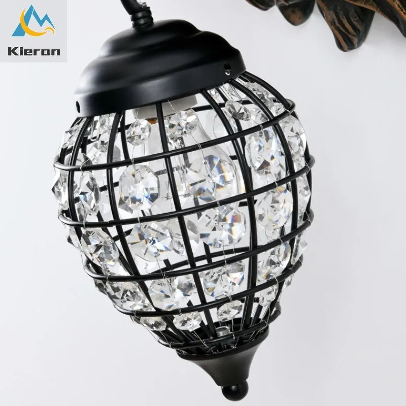 DecorBites™ King Crystal Wall Lamp for Bedroom, Living Room, Hotel, Club, and Restaurant