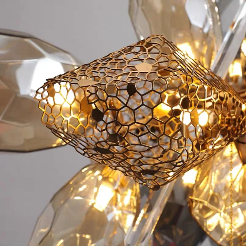 DecorBites™ Crystal Duplex Chandelier - Modern Designer Lighting for Living Room