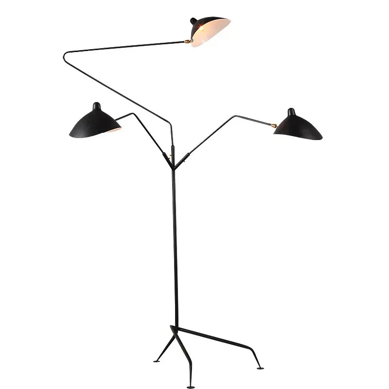 DecorBites™ Adjustable Arm Floor Lamp: Japanese Ceiling Light for Industrial Loft Decor