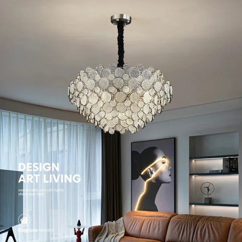 DecorBites™ LED Ceiling Chandelier Nordic Luxury Design for Living Dining Bedroom Lighting