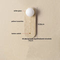 DecorBites™ LED Button Switch Wall Light in Yellow Travertine White Glass - Modern Nordic Design