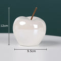 DecorBites™ Glowing Ceramic Apple Statue for Desk Ornaments and Room Decor