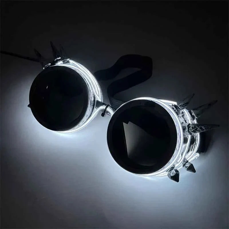 Cyberpunk Futuristic Luminous Rave Goggles LED glowing glasses Accessories